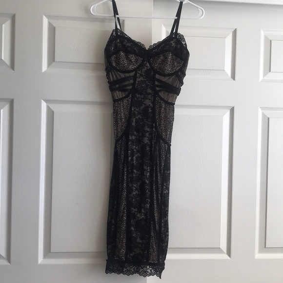 bebe Dresses & Skirts - Bebe Black Knee Length Lace Dress